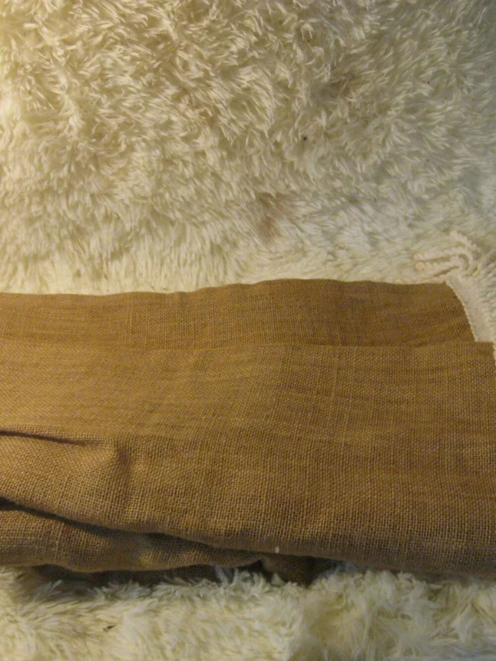 Burlap/Linen shower curtain NWOT